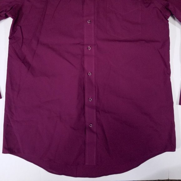 Stafford Wrinkle-Free Pink Long Sleeve Dress Shirt - Picture 2 of 12